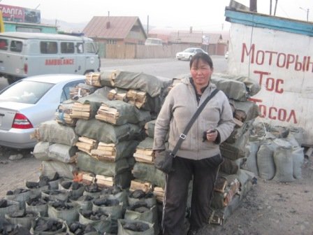 Roadside fuel vendor in ger district - Ulaanbaatar, Mongolia