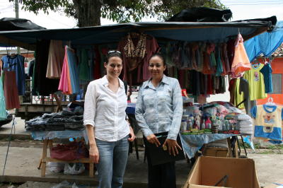 Olga and I visiting a client in Danli