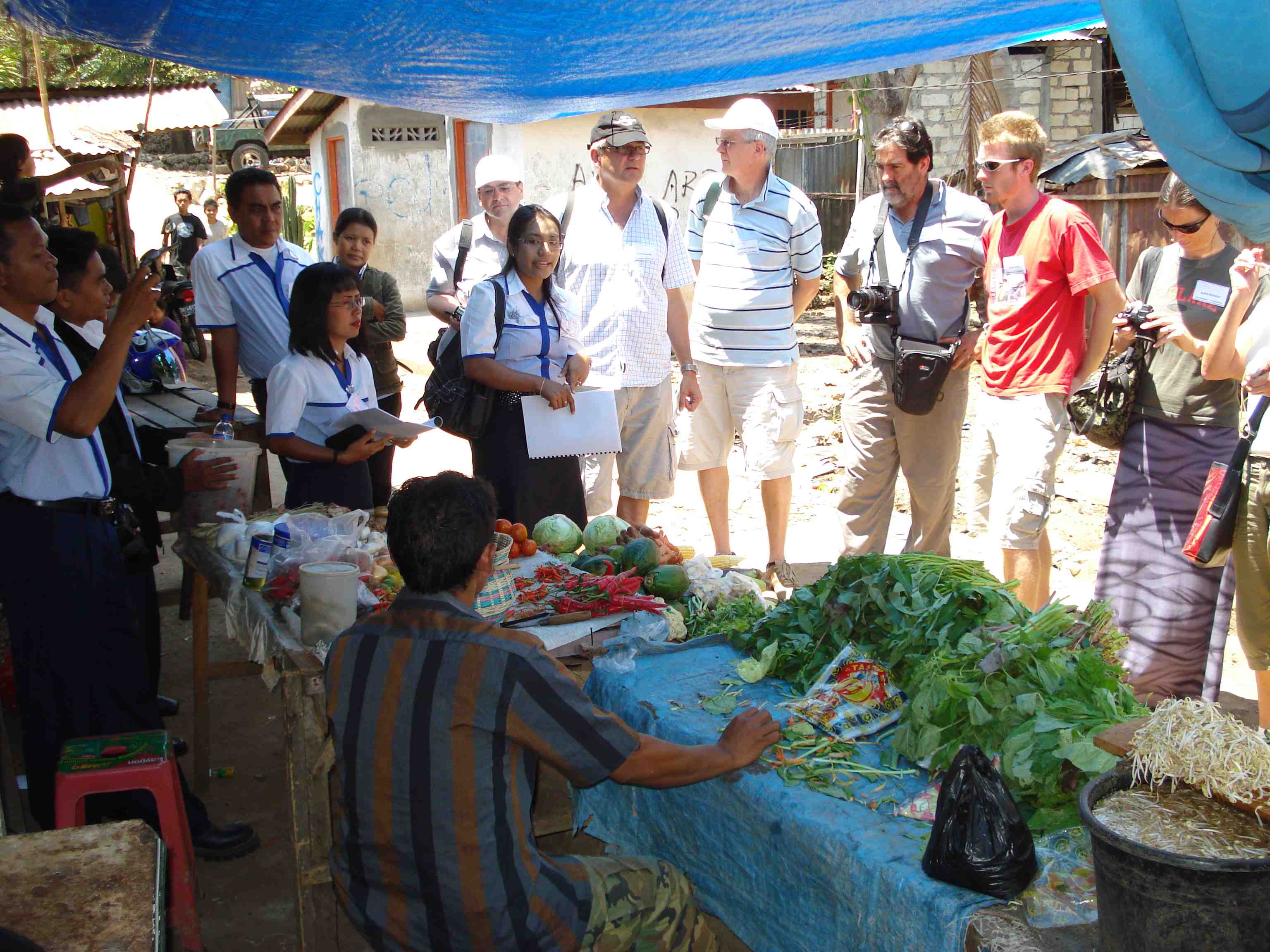 TLM staff members introducing the Australian guests to a client