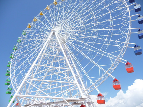 Going full circle. Ferris Wheel in Cholpon-Ata, Issyk-Kul Lake Region, Kyrgyyzstan