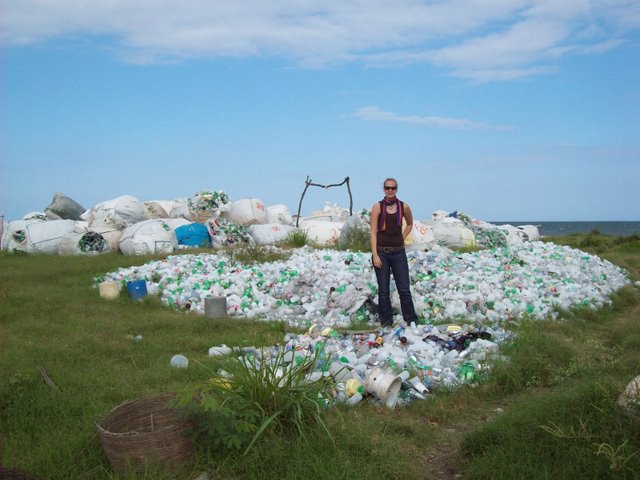 Mountain of plastic bottles